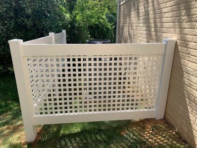 Vinyl Lattice Fence Installation